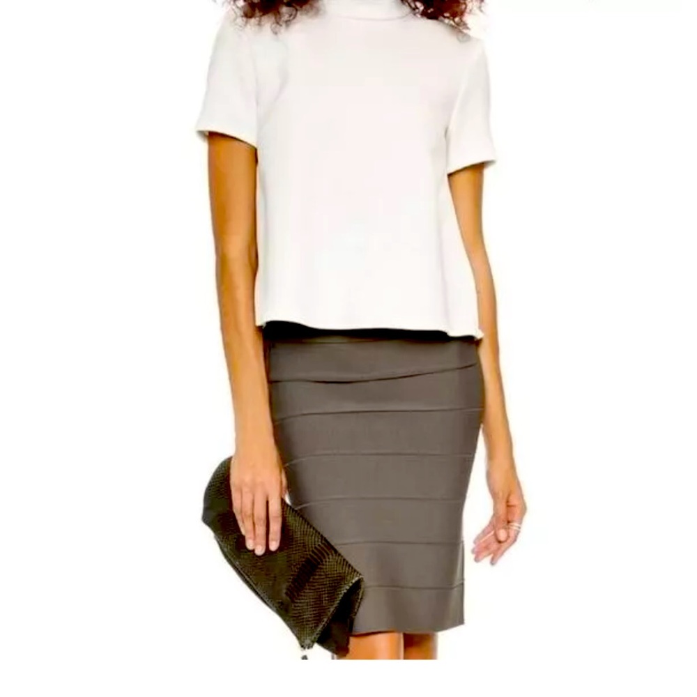 BCBGMAXAZRIA Leger Bandage Skirt - Dark Fatigue